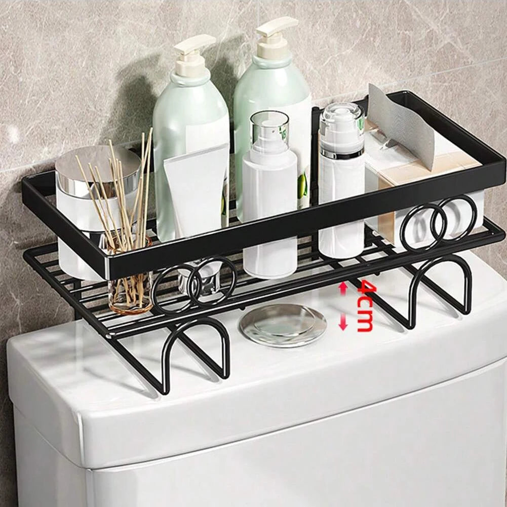 TWISTER.CK Over Toilet Storage Shelf Triple Tier Organizer With Hook
