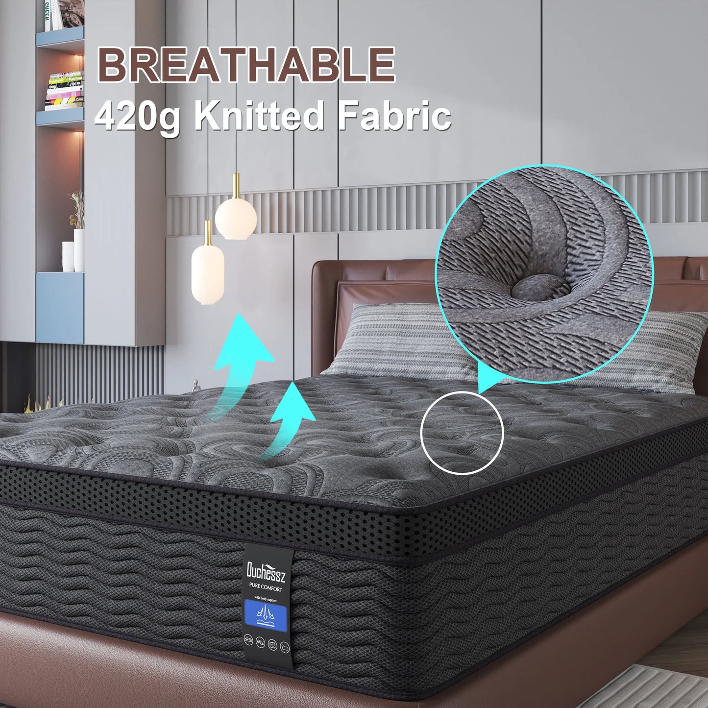 Sweetlove Hybrid Memory Foam Mattress in a Box Euro Top