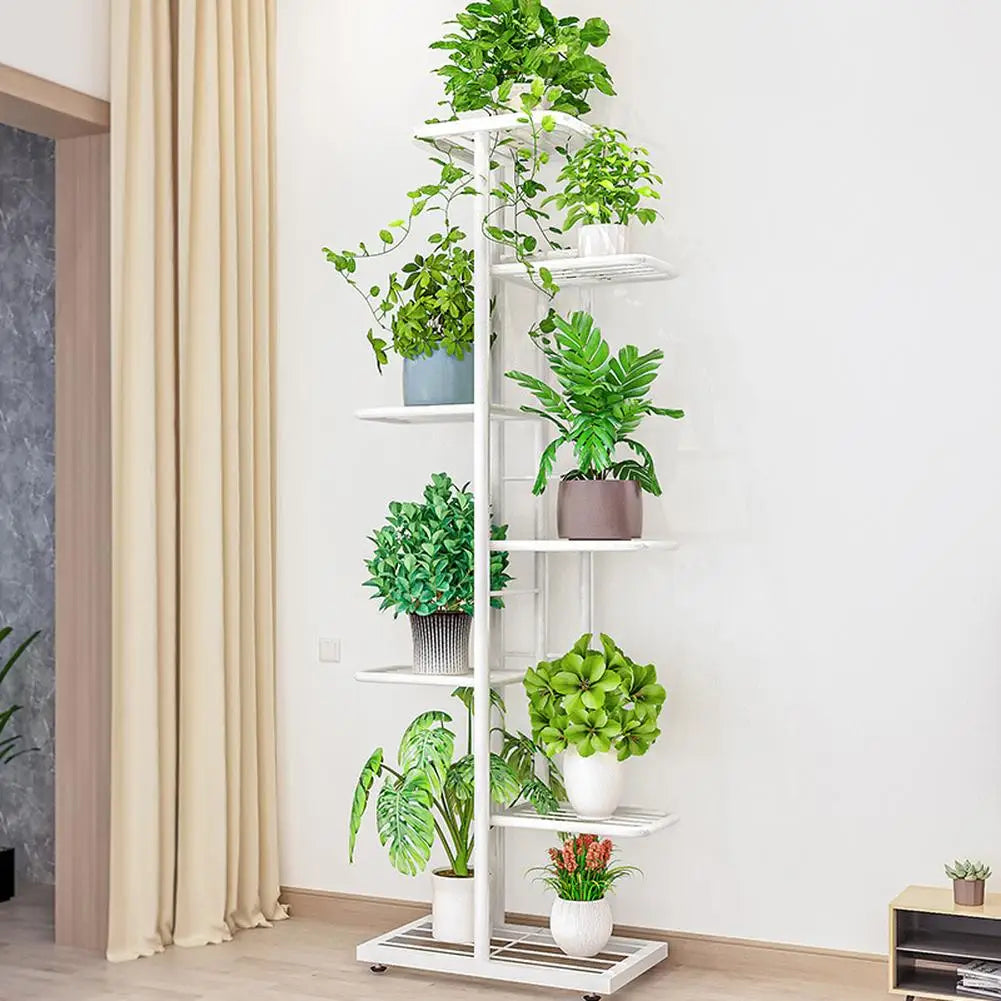 TWISTER.CK 8 Tier Garden Plant Stand Metal Tiered Shelf