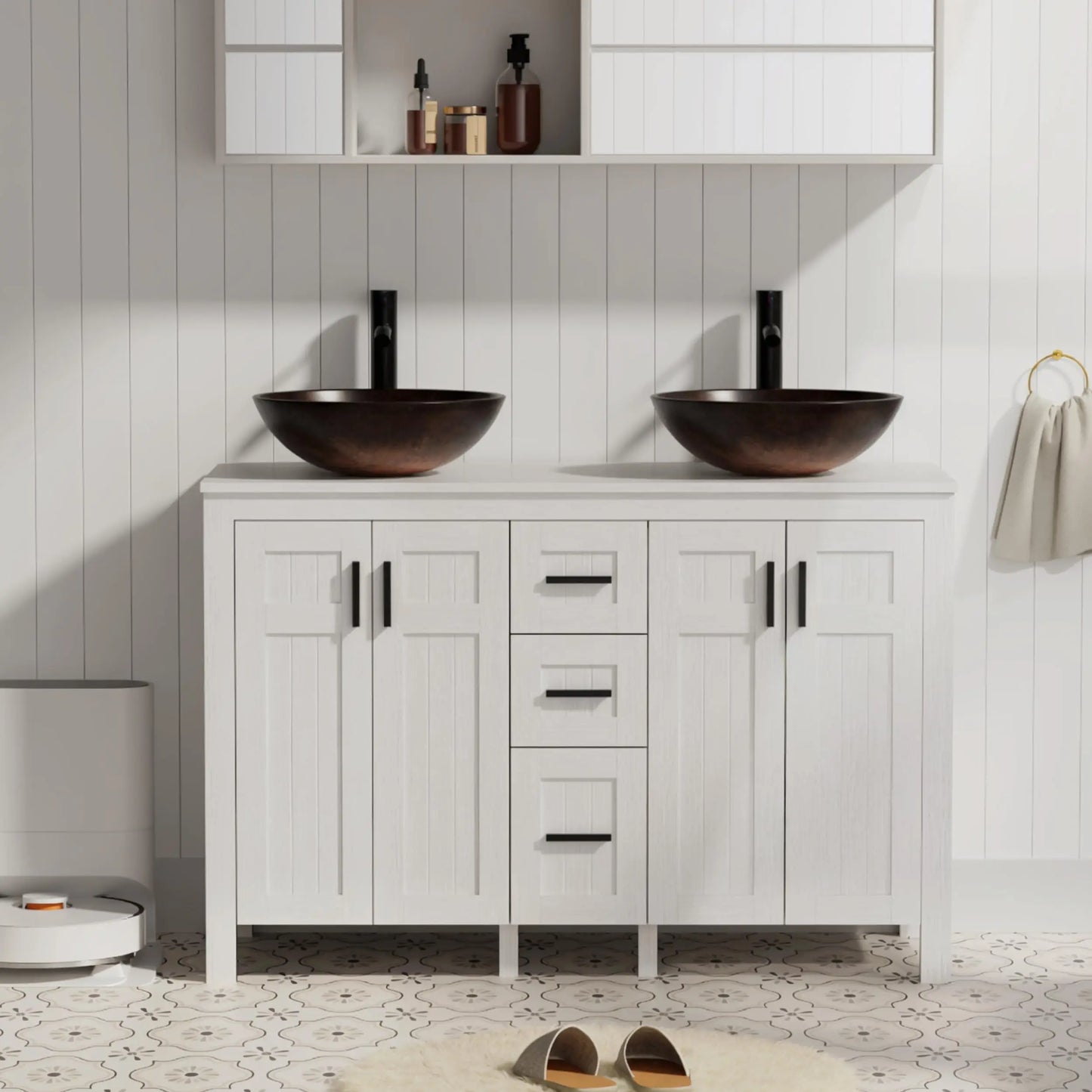 Bathroom Vanity With Vessel Sink Freestanding Cabinet