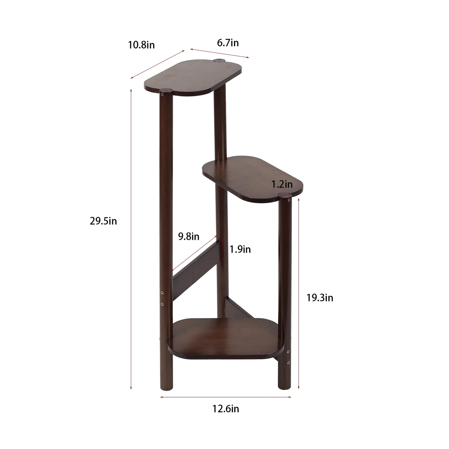 Wisfor 3-Tier Bamboo Plant Rack Corner Stand