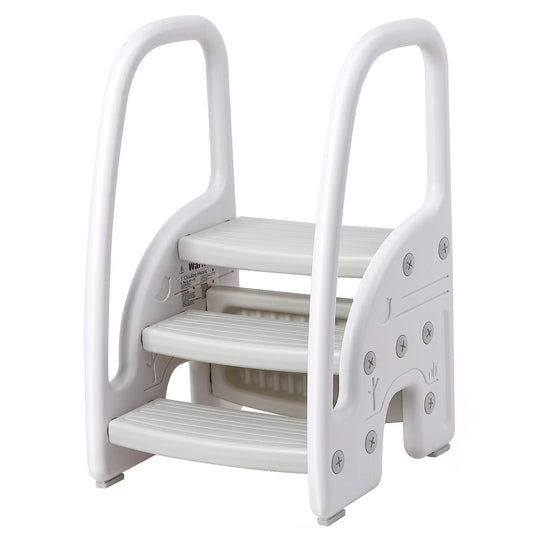 Toddler Step Stool With Handles 3 Step Plastic Bath Stool