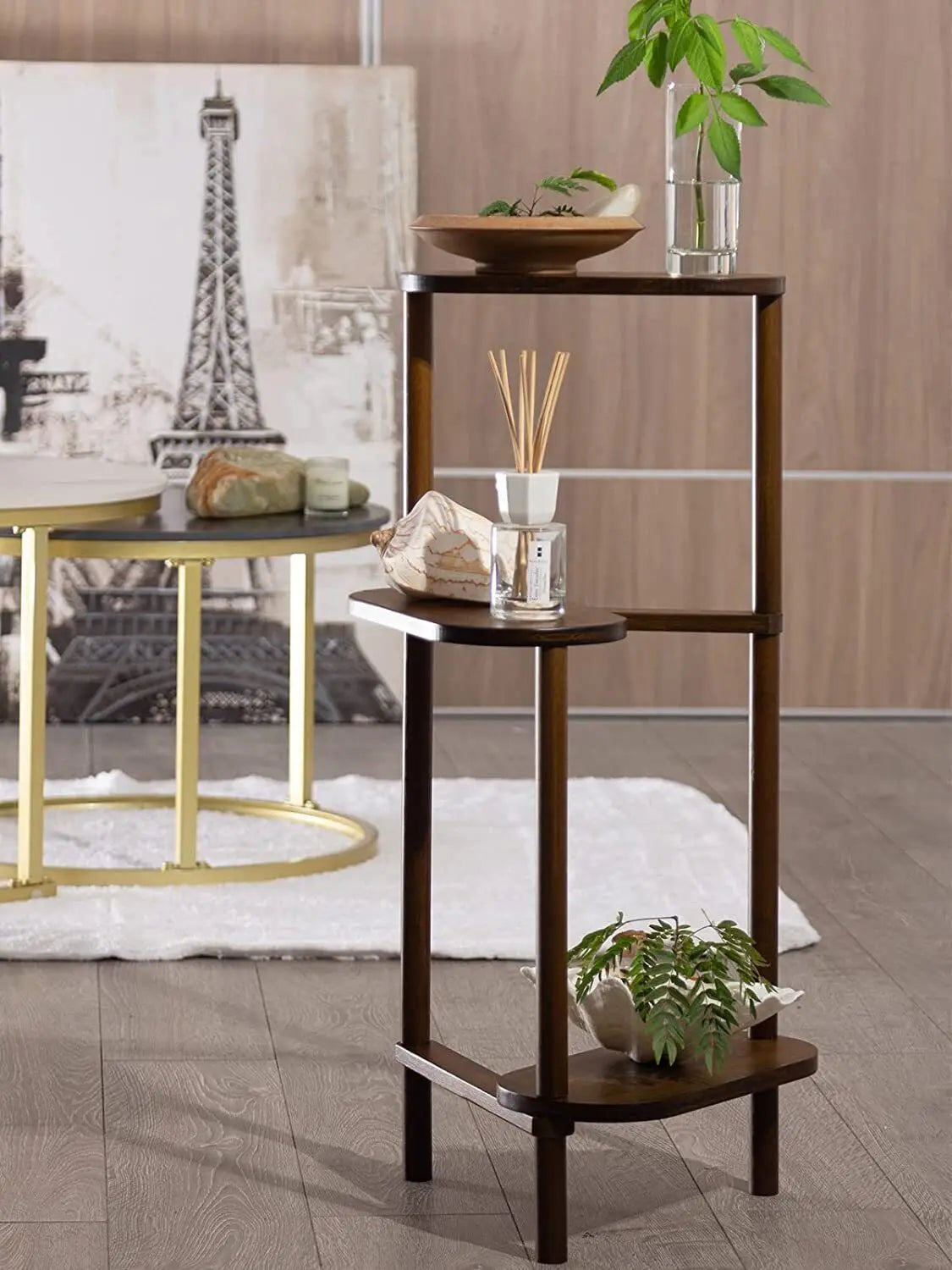 Wisfor 3-Tier Bamboo Plant Rack Corner Stand