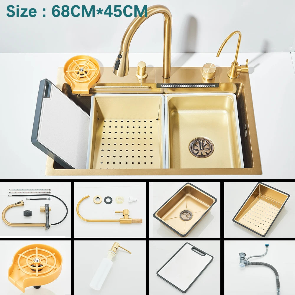 Undermount Stainless Steel Single Bowl Sink Four-Hole With Faucet