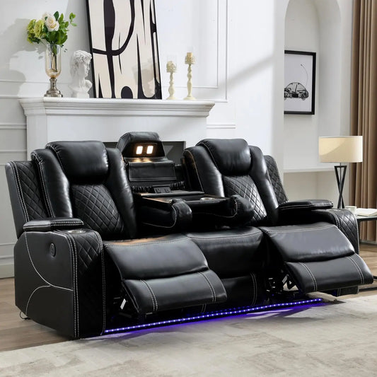 Todrani Power Reclining Sofa With Wireless Charger And USB Port