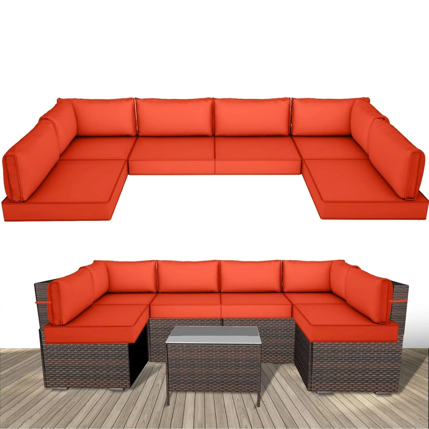 Outdoor Replacement Cushions Patio Furniture Water Resistant Sectional Cushions