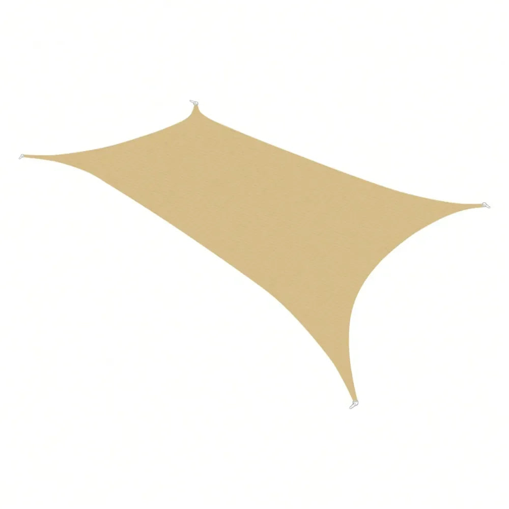XMSJ Rectangle Sun Shade Sail Poly Outdoor Patio Rain Blocking