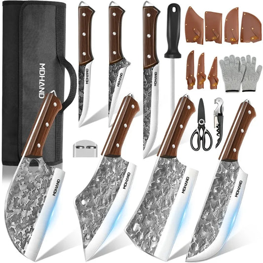 ZENG 14PCS Japanese Chef Knife Set High Carbon Steel Sharp Blade for Meat Slicing Peeling Chopping Cooking Kitchen Knives Set