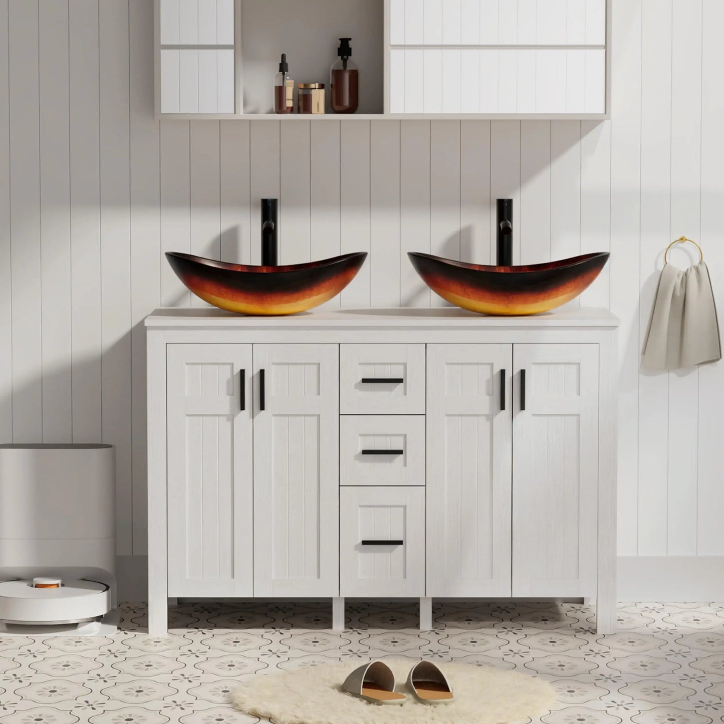 Bathroom Vanity With Vessel Sink Freestanding Cabinet