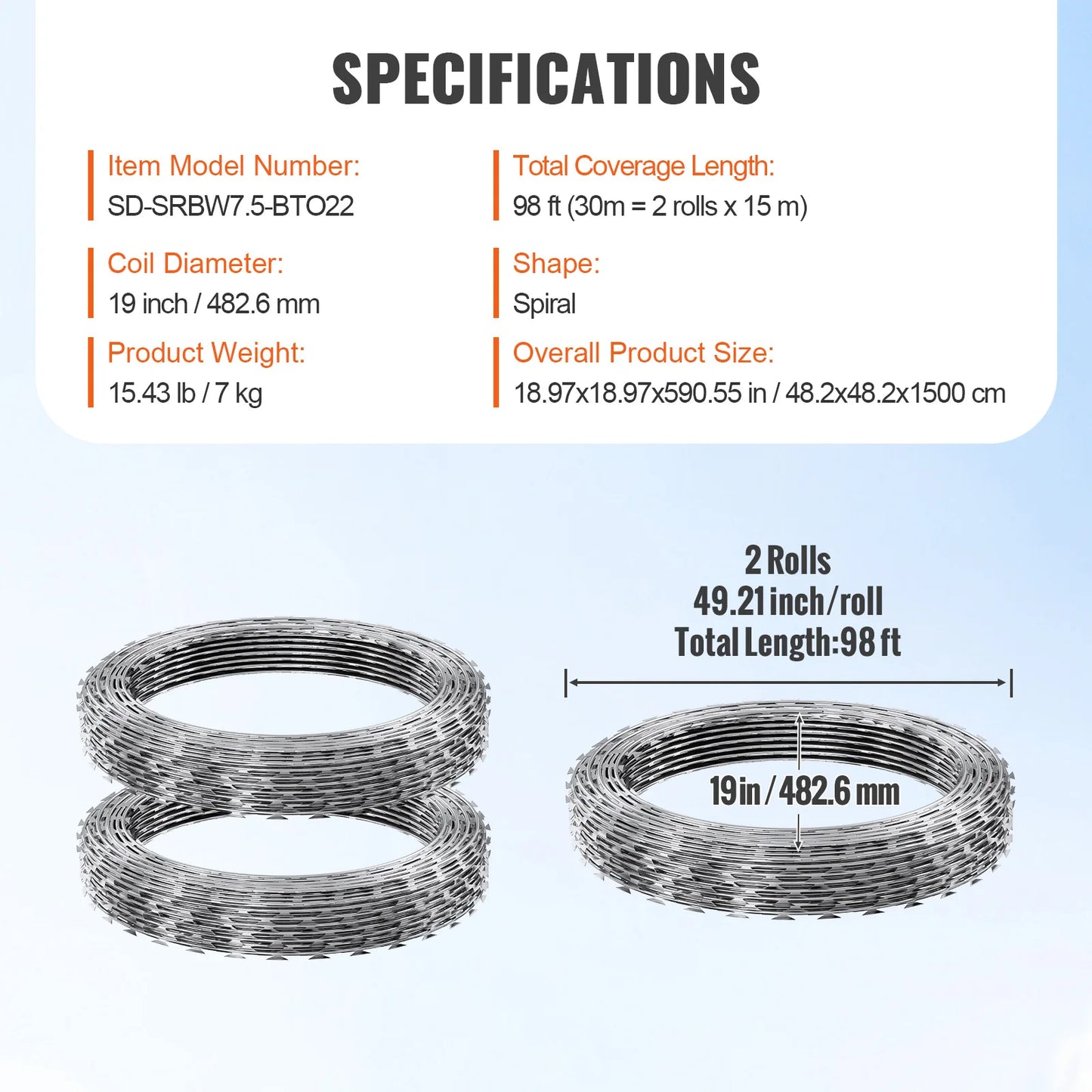 SucceBuy Galvanized Double Spiral Razor Barbed Wire Fence For Garden
