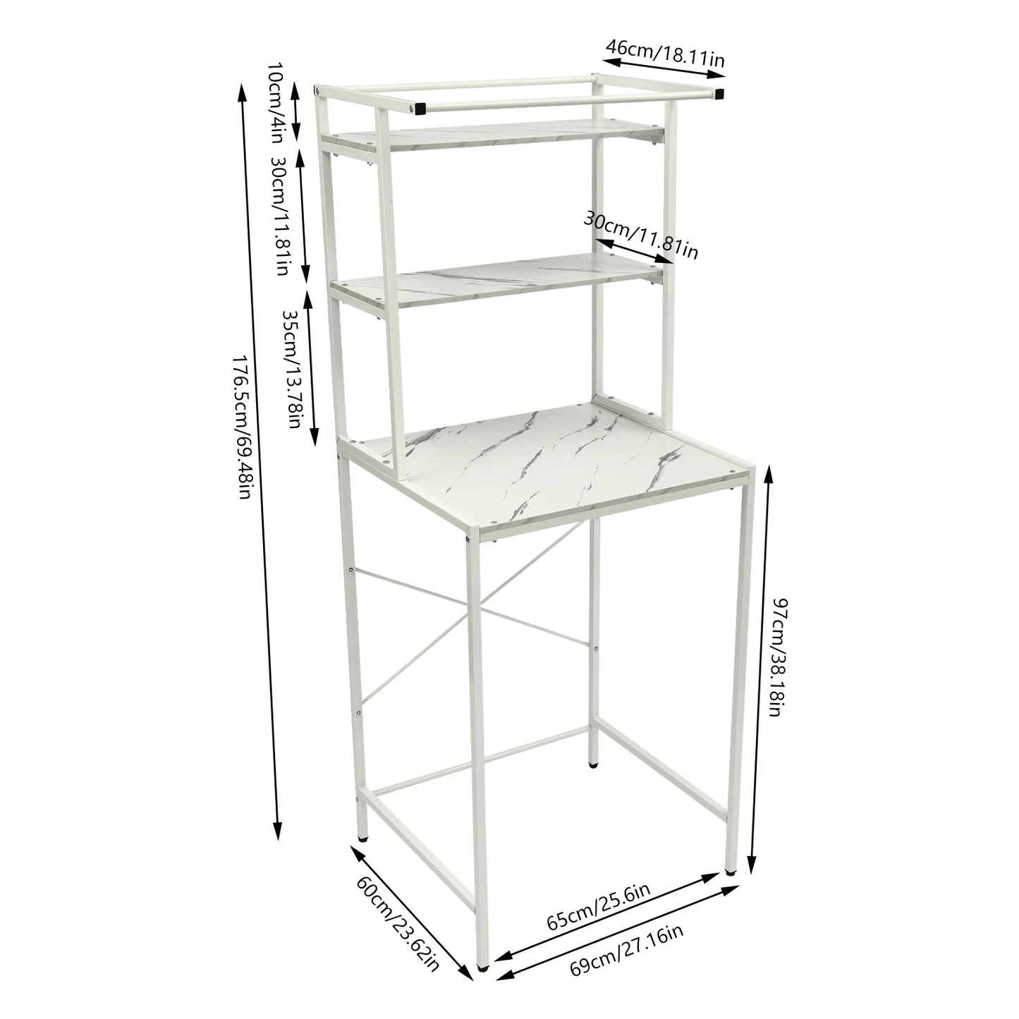 Bymaocar 3 Tier Washer Dryer Shelving Organizer For Laundry