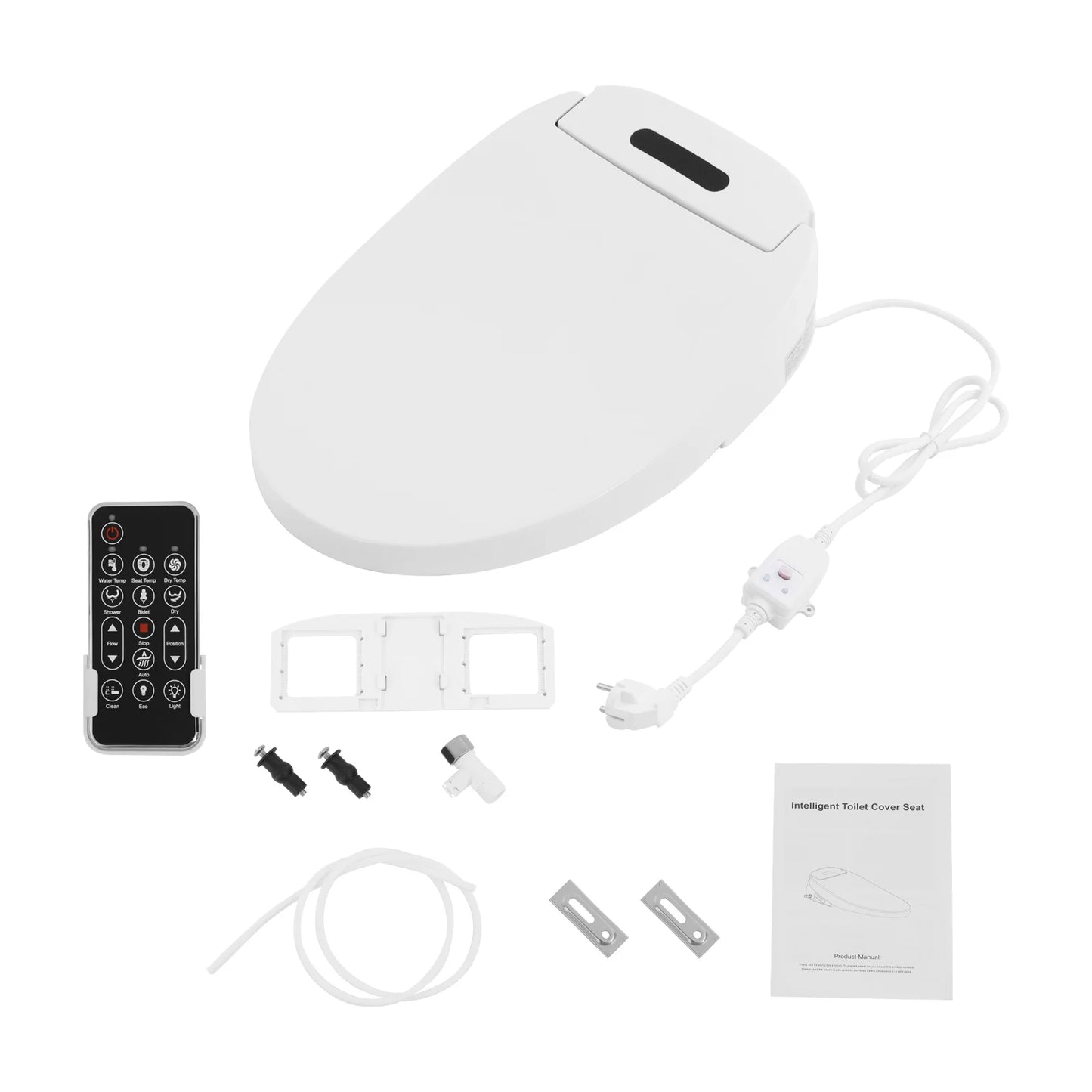Intelligent Electric Bidet Toilet Seat With Remote And Self-Cleaning Nozzle