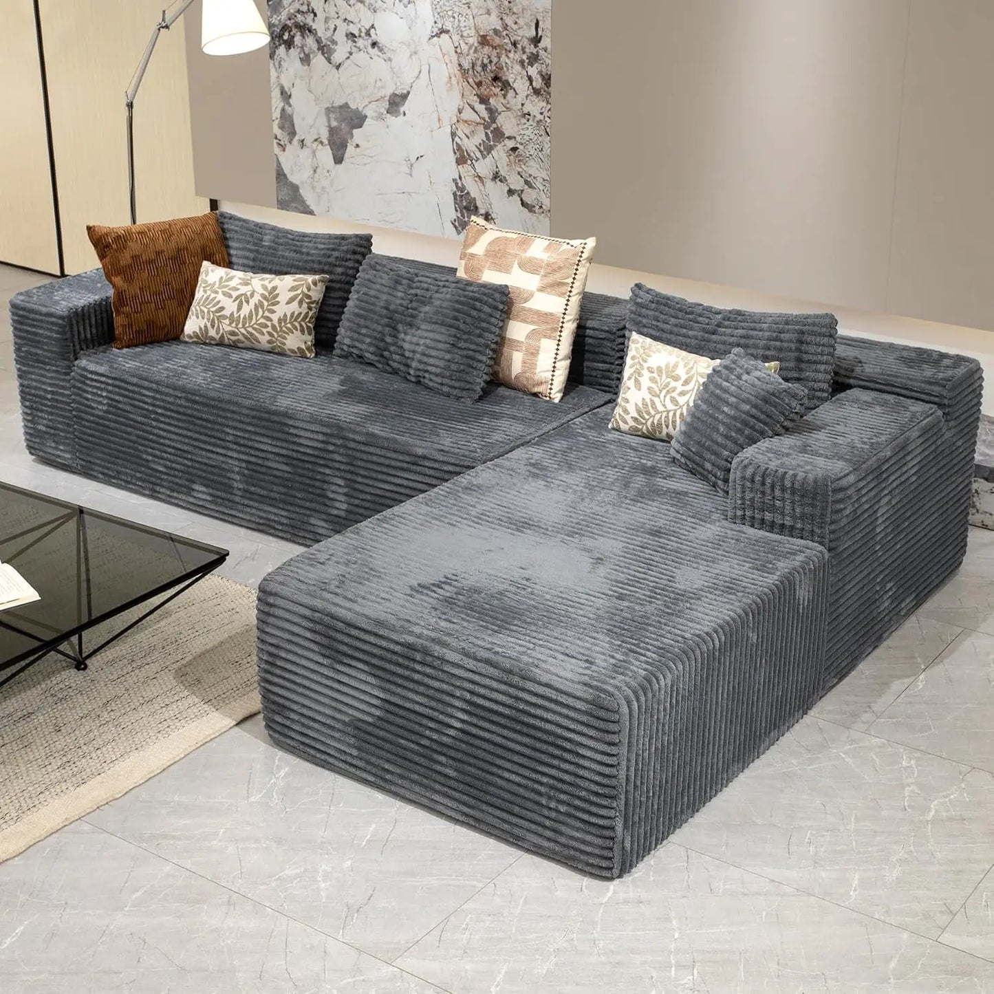 Sectional Sofa Modern Modular L Shape Chaise Couch