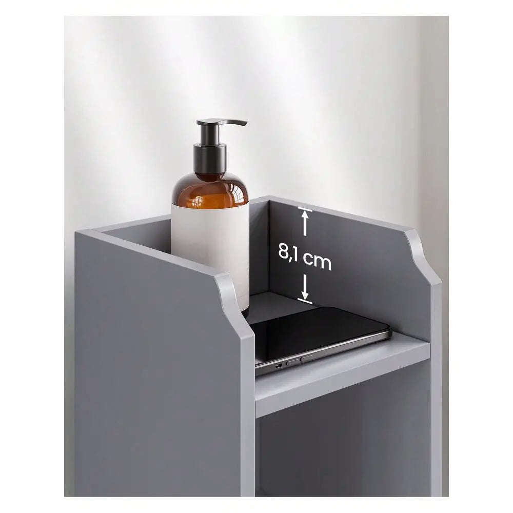 Bathroom Corner Floor Cabinet With Door And Shelves Storage Organizer