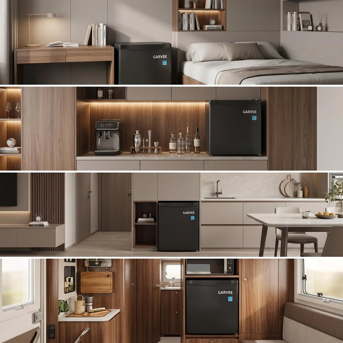 Compact Mini Refrigerator With Single Door And LED Lighting
