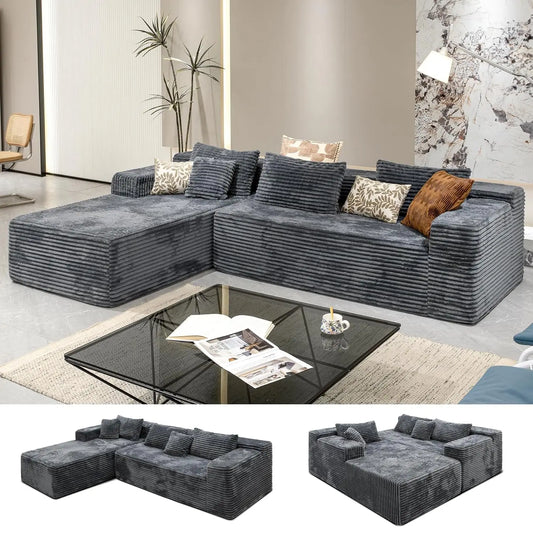 Sectional Sofa Modern Modular L Shape Chaise Couch