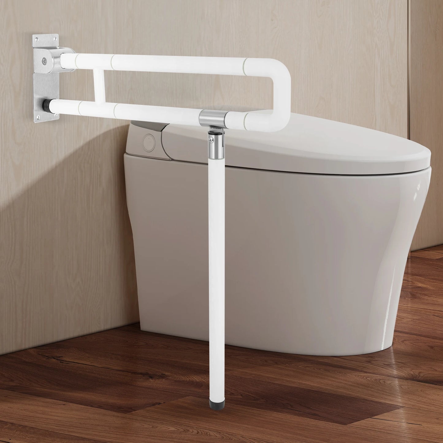 Toilet Grab Bar Handicap Foldable Drop Down Rail Non Slip