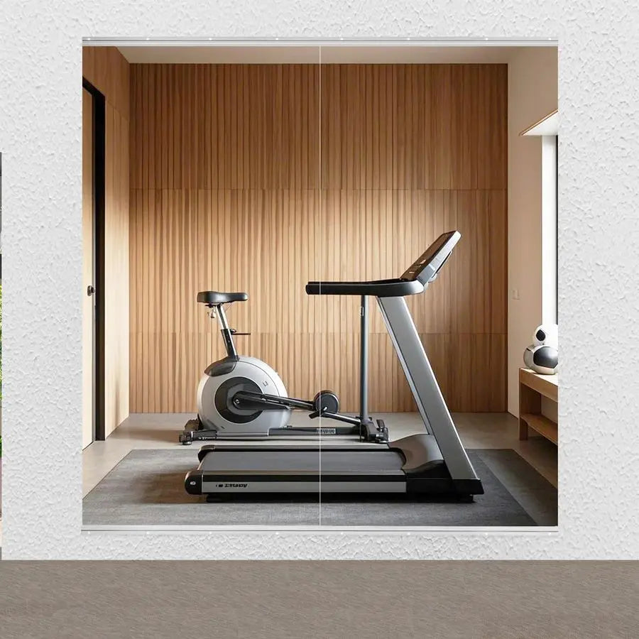 Tempered Glass Home Gym Mirror Wall Mounted Frameless Full Length