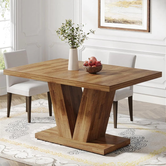 Little Tree Farmhouse Dining Table For Four With Pedestal