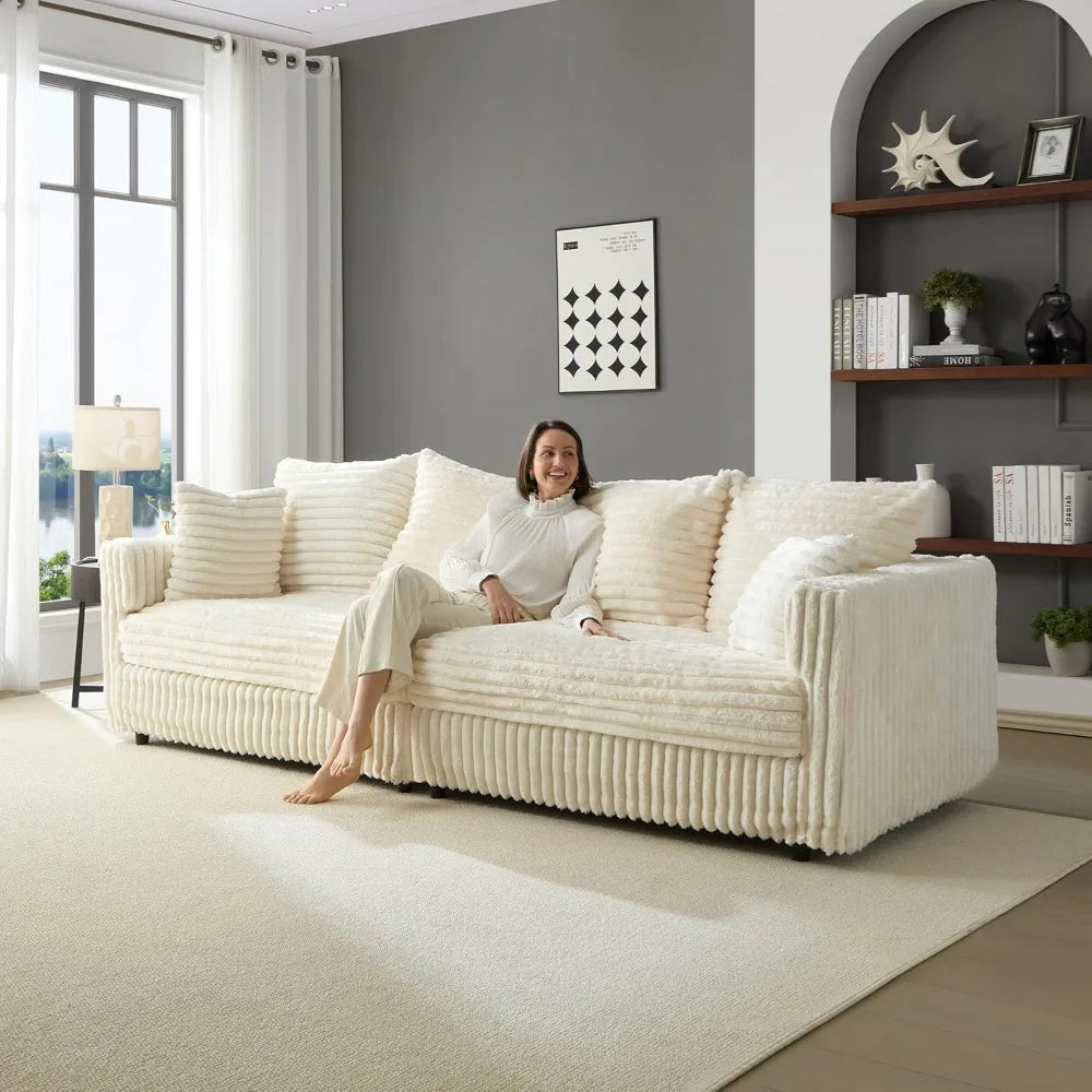 DAFIFY Oversized Cloud Couch Convertible Sofa With Plush Corduroy