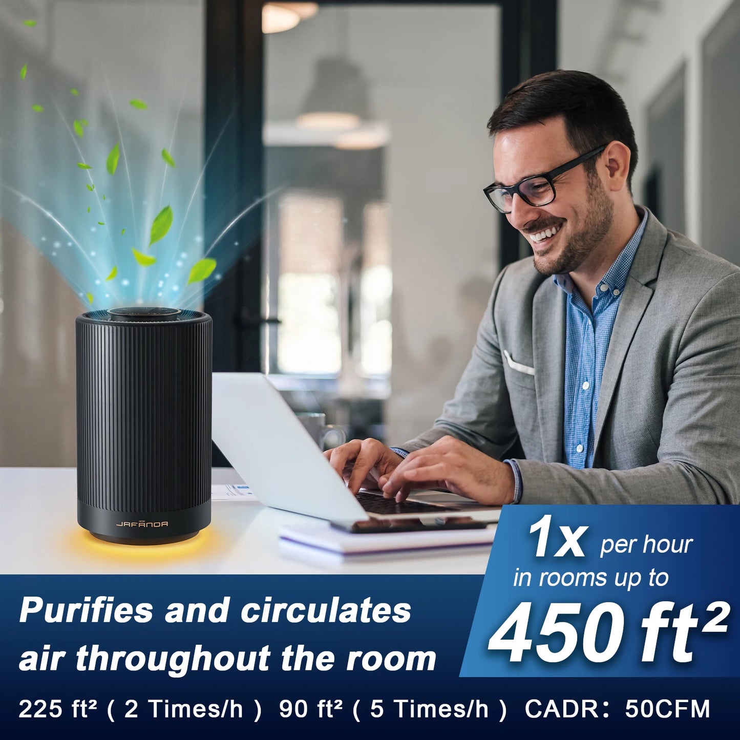 Jafanda True HEPA 13 Air Purifier Low Noise for Home