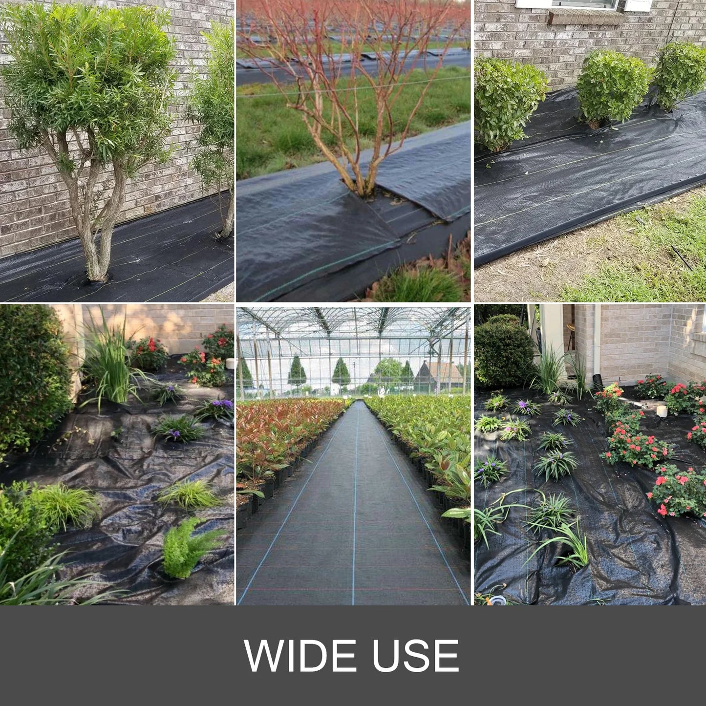 SucceBuy Landscape Fabric Geotextile Weed Barrier Ground Cover 1.5oz