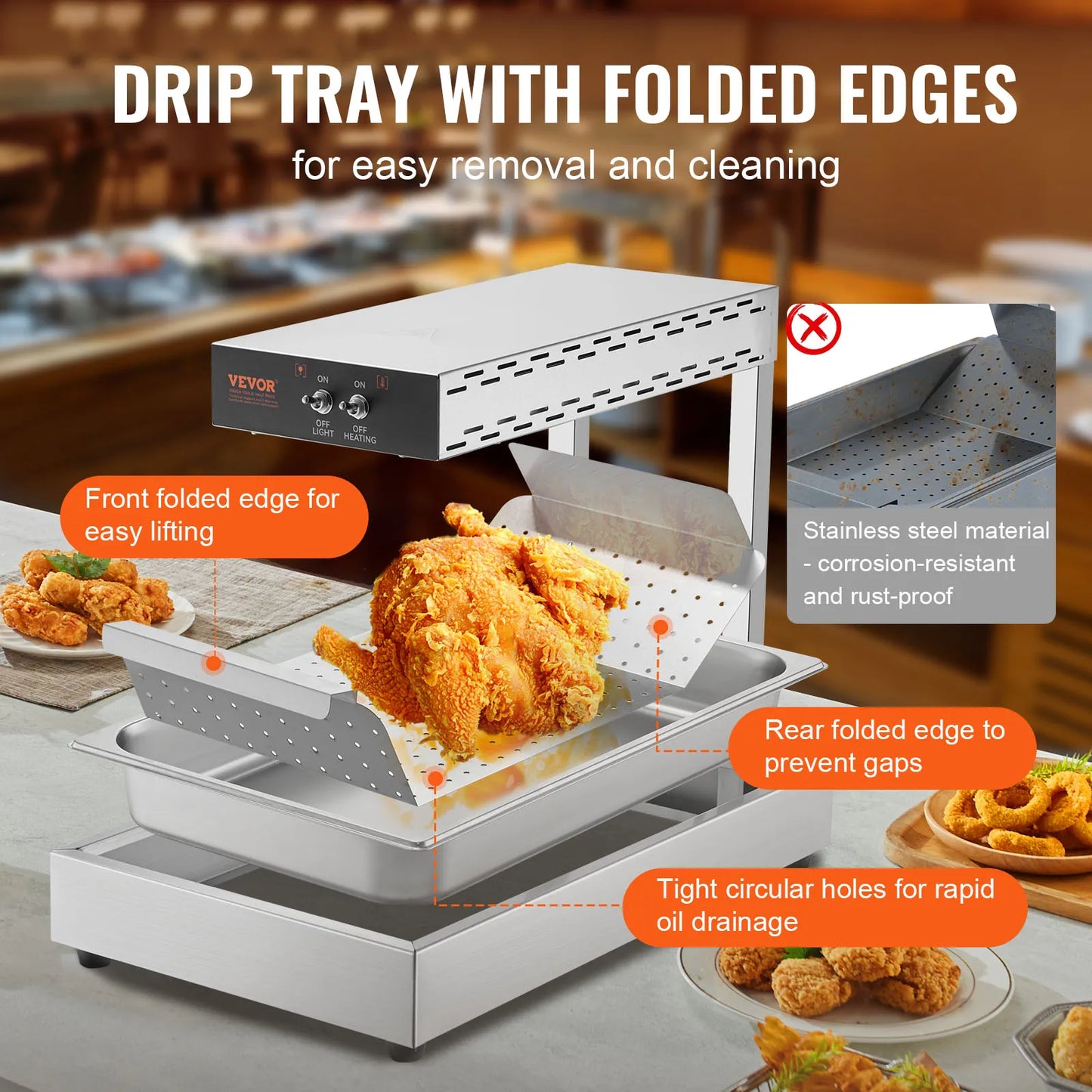 SucceBuy French Fry Warmer 104 To 122 F For Buffets