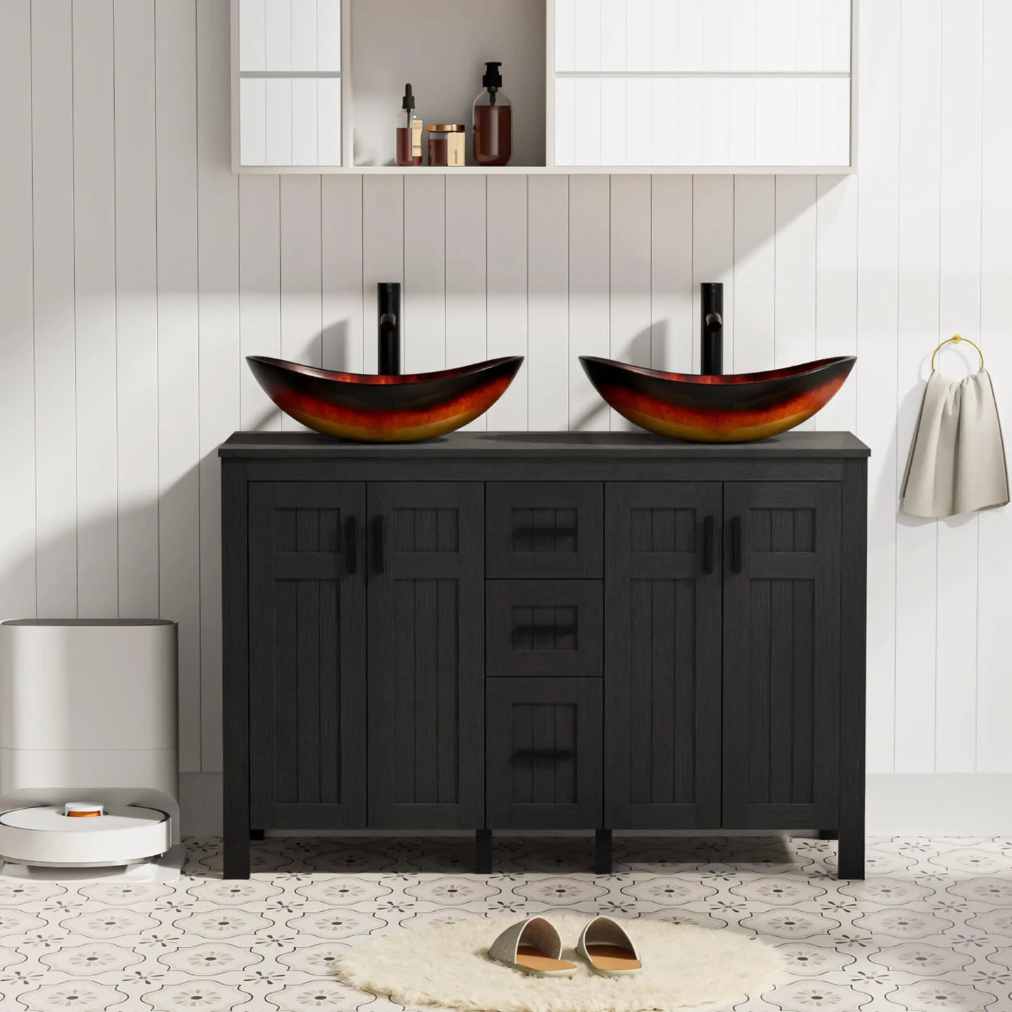 Bathroom Vanity With Vessel Sink Freestanding Cabinet