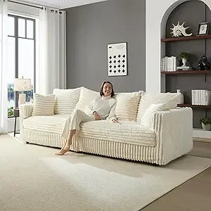 DAFIFY Oversized Cloud Couch Convertible Sofa With Plush Corduroy