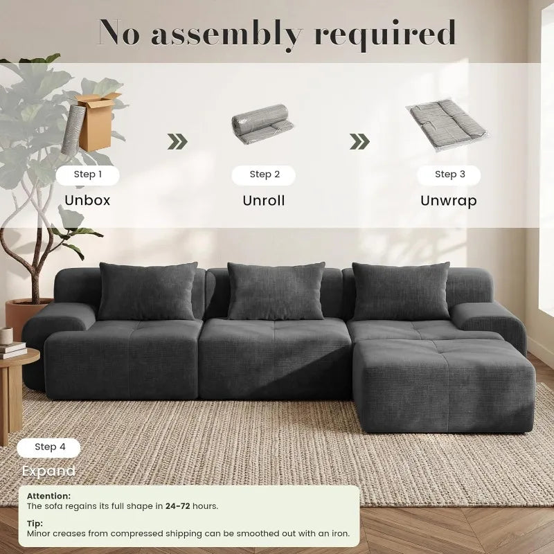 Grusign Modular Sectional Sofa Tufted Cloud Lounge