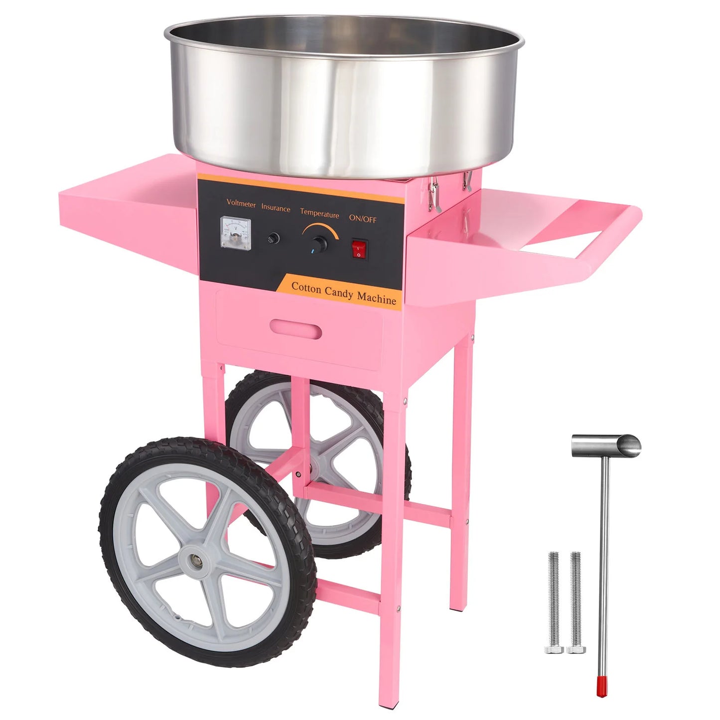 Succebuy Electric Cotton Candy Machine With Cart Stainless Steel Bowl