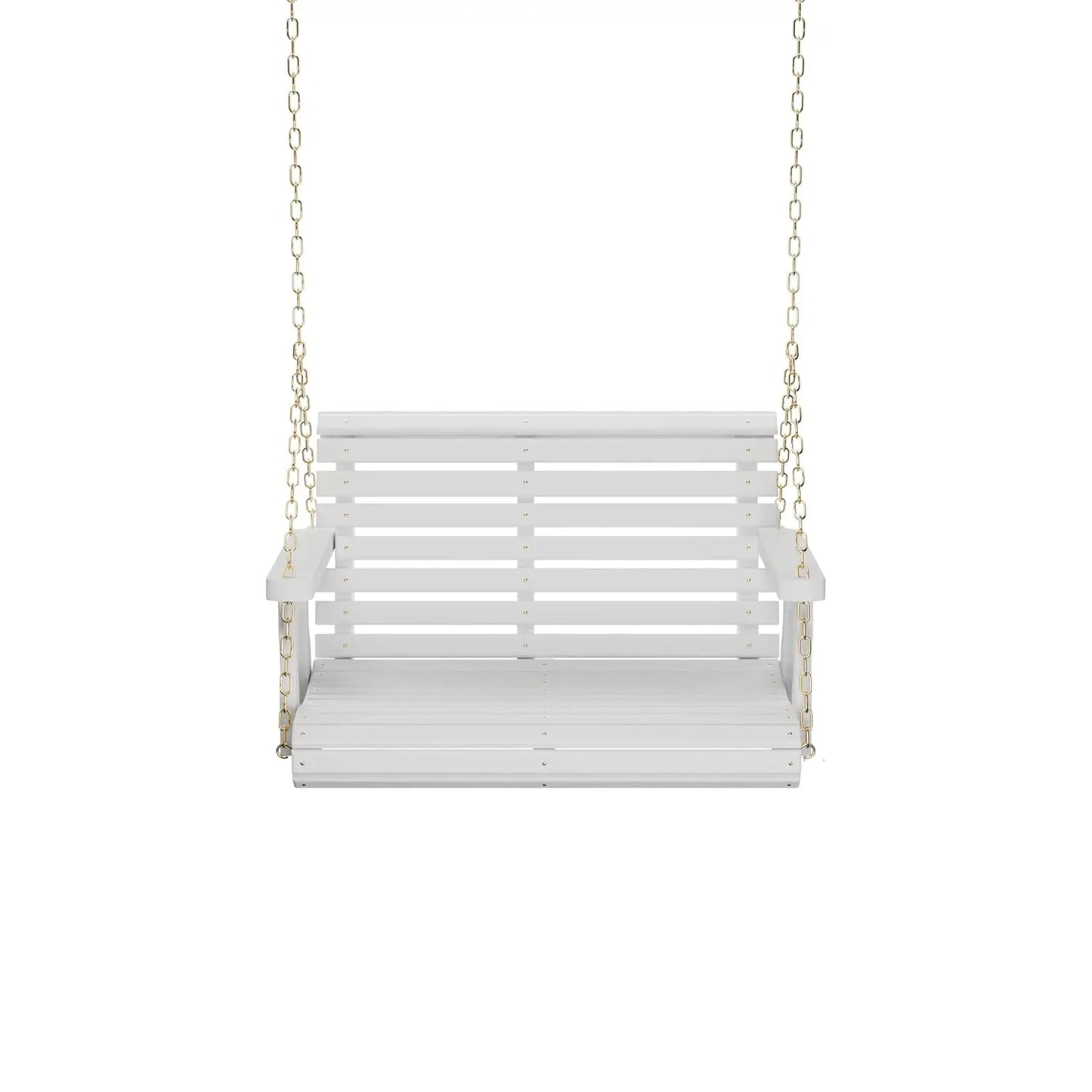 Heavy Duty Rollback Porch Swing Outdoor Wooden With Chains