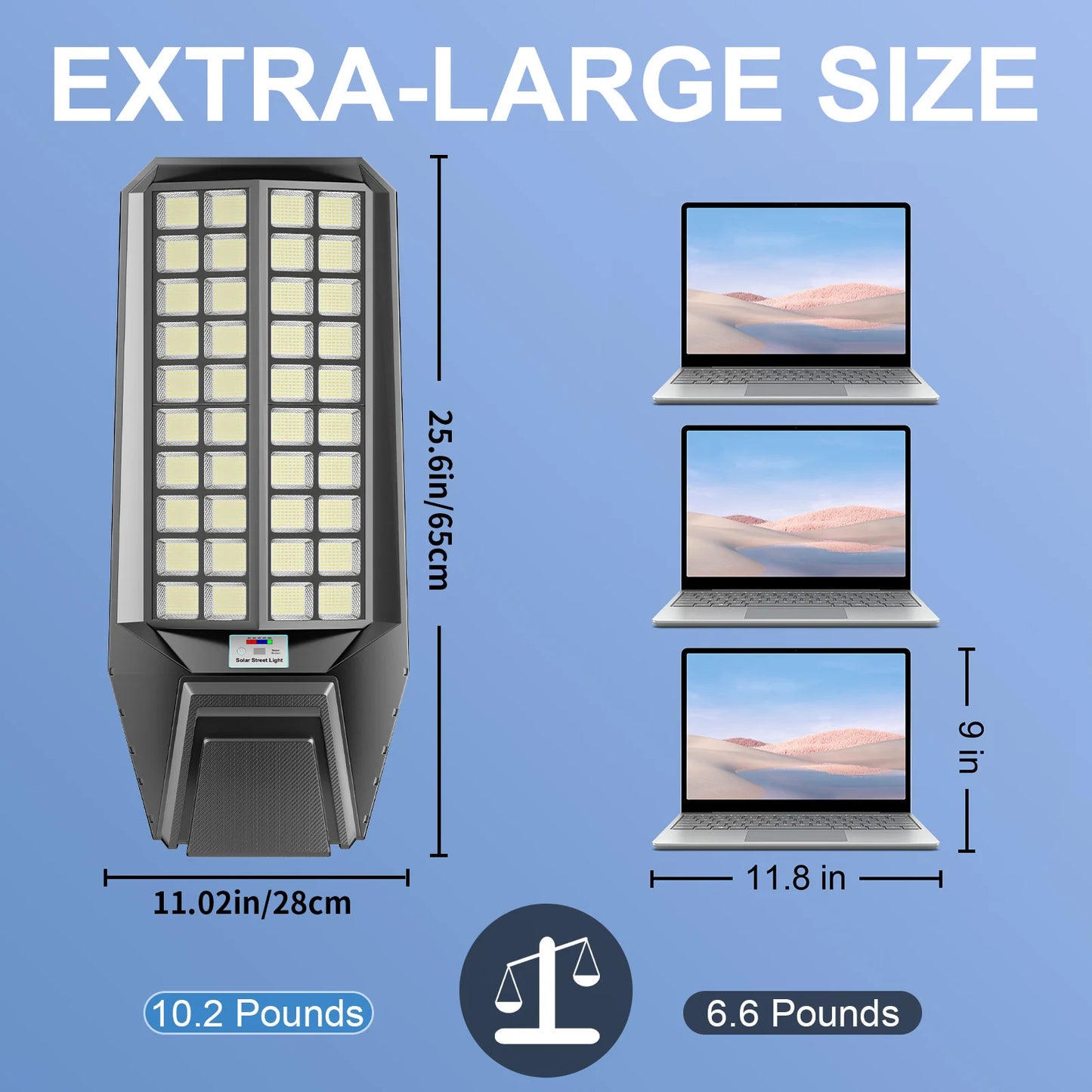 8000W Outdoor Solar Street Light With Motion Sensor IP65 Waterproof