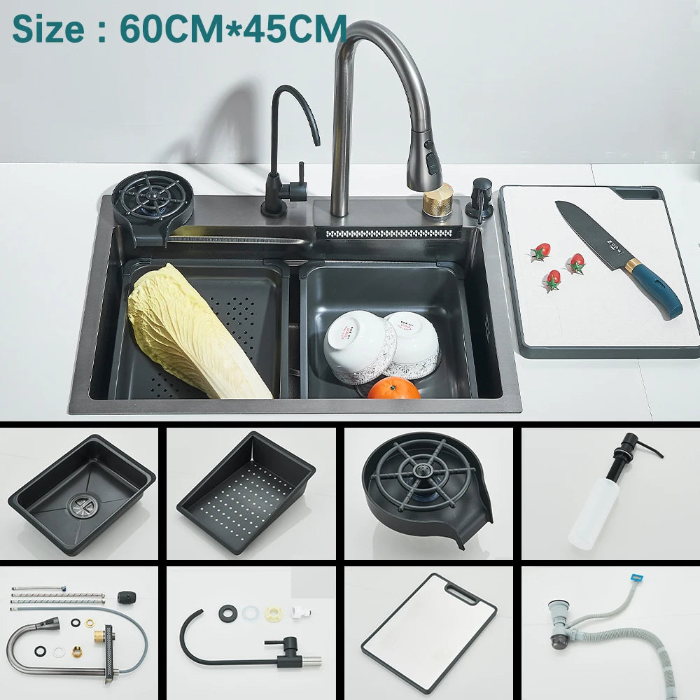 Undermount Stainless Steel Single Bowl Sink Four-Hole With Faucet