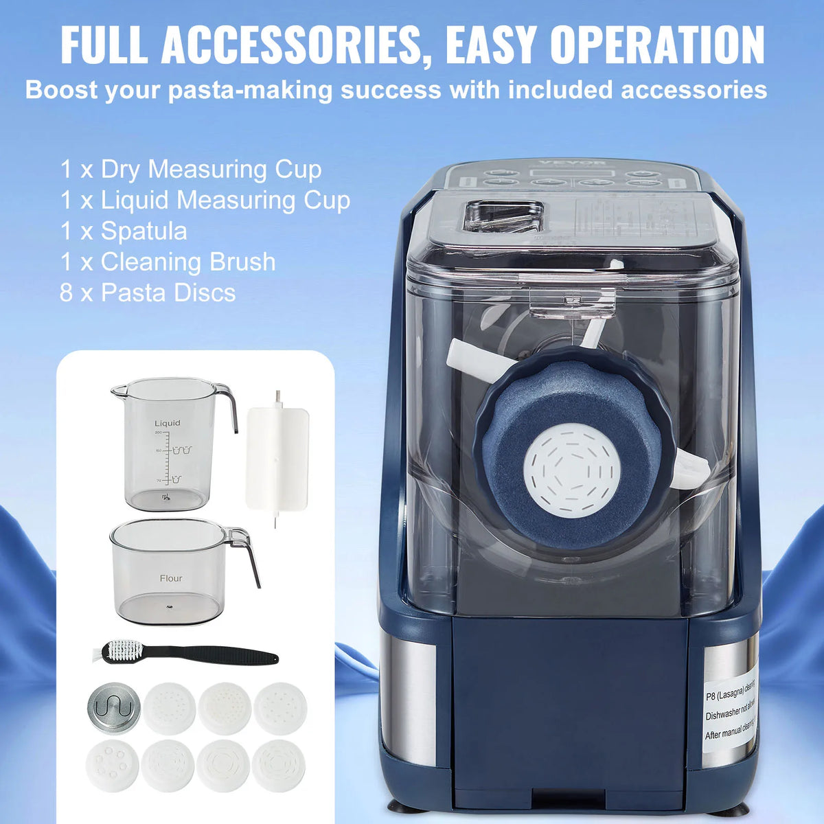 SucceBuy Automatic Electric Pasta Maker With Four Intelligent Modes