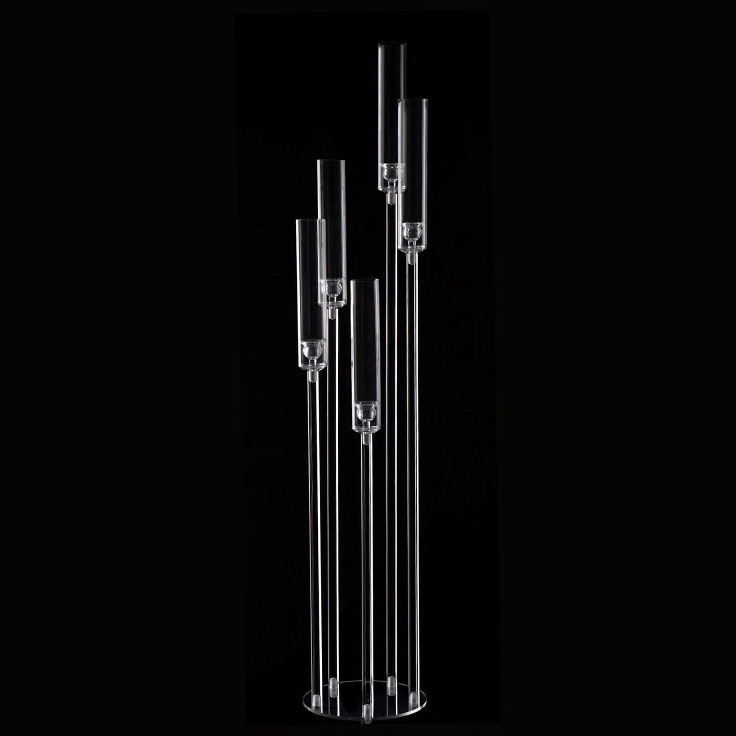 VINCIGANTCandle Acrylic 5 Arm Floor Candelabra Centerpiece for Weddings