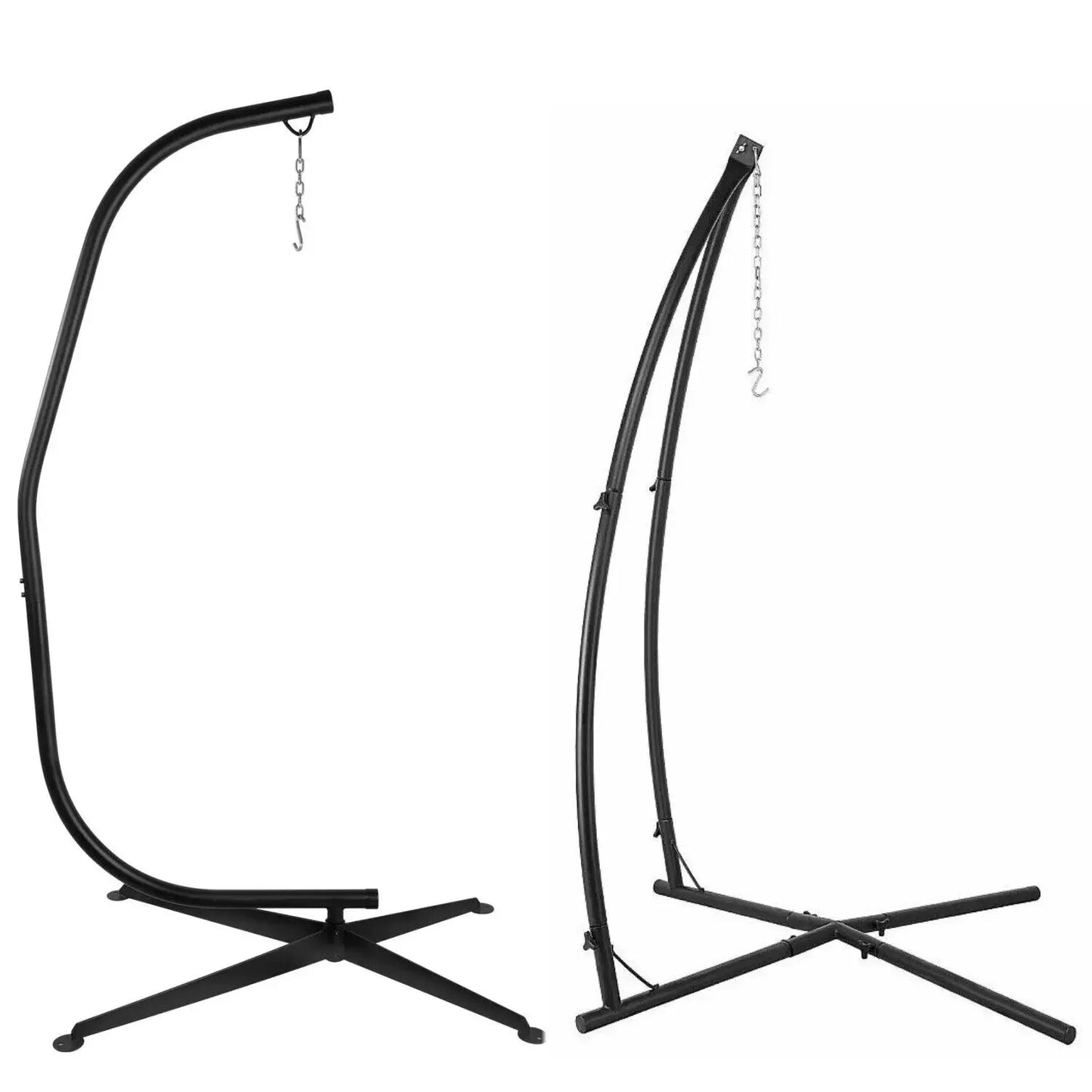 Homfa Heavy Duty Metal Hanging Chair Hammock C Stand Outdoor
