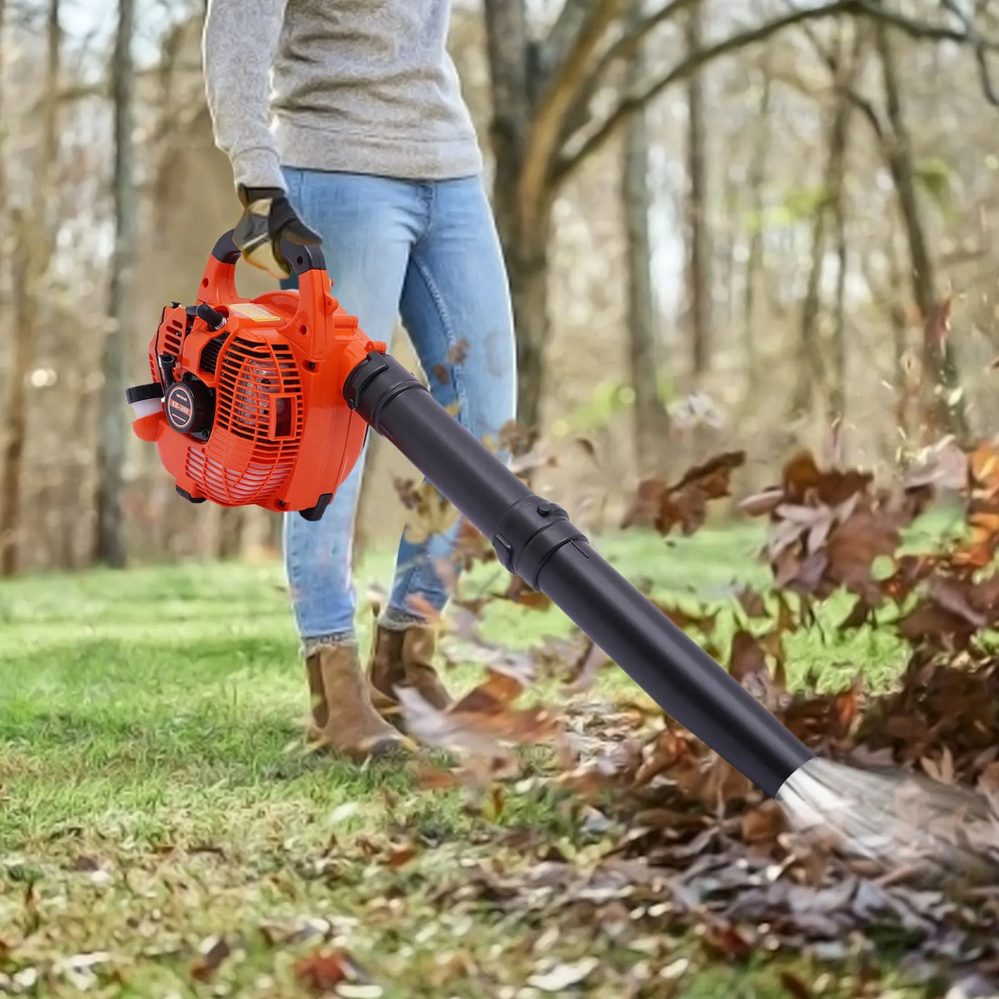 Gas Leaf Blower 2 Stroke Commercial Handheld Yard Tool