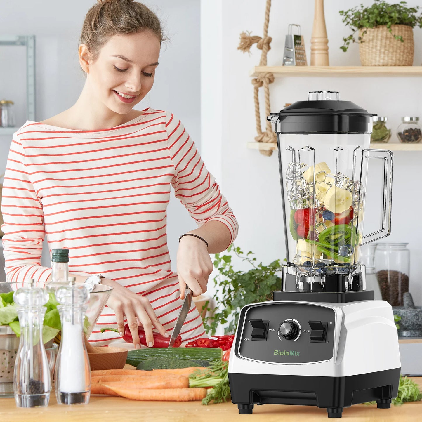 Biolomix 3HP 2200W Heavy-Duty Blender Juicer Food Processor