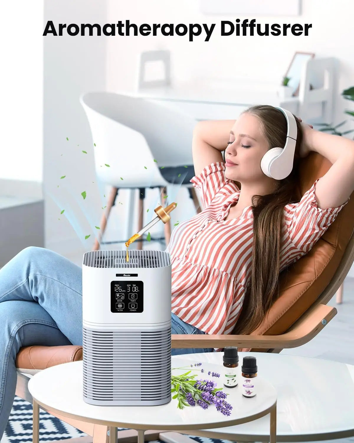 TLX 2 In 1 Air Purifier Aromatherapy Diffuser Auto Mode