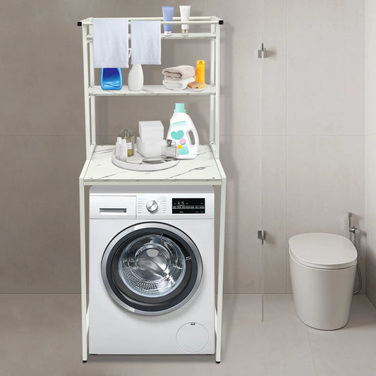 Over Washer Dryer Storage Shelf 3 Tier Bathroom Organizer Rack