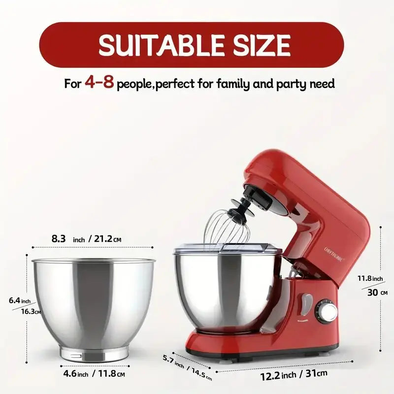 Cheftronic Tilt Head Electric Stand Mixer With Dough Hook And Beaters