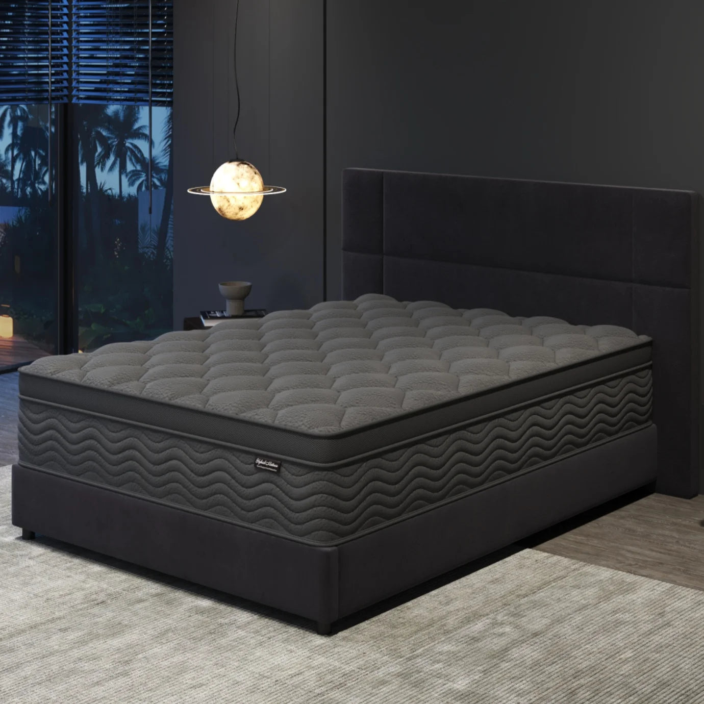 12 Inch - Black Gel Memory Foam & Individually Pocketed Innerspring Bed with Medium-Firm Feel Mattress Full Size Mattress