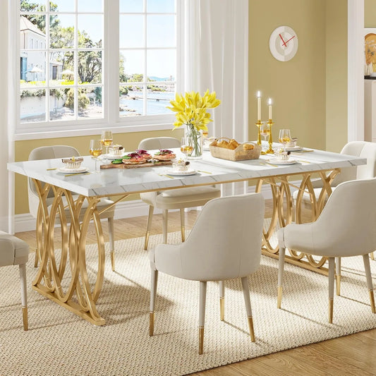 Little Tree Modern Dining Table Rectangular Kitchen Dining Room Furniture