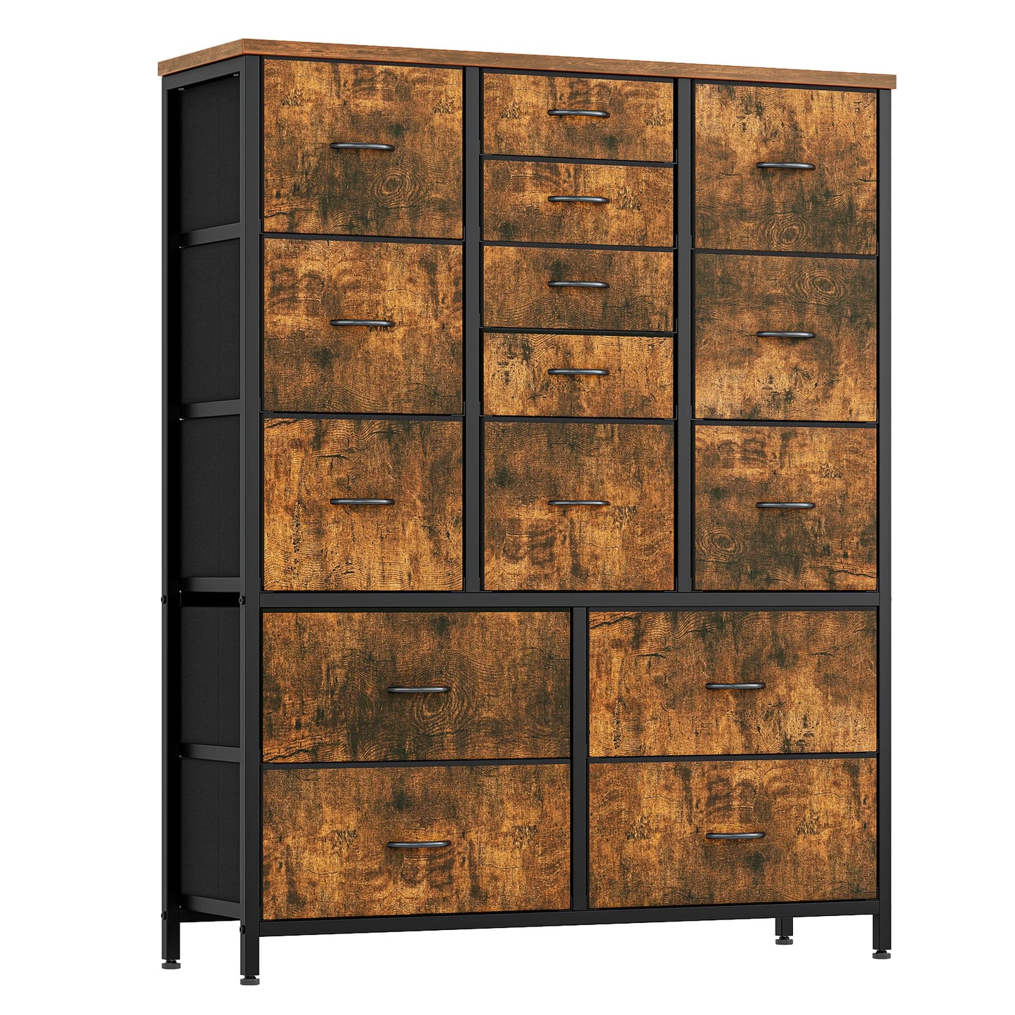 HiMISS 15 Drawer Dresser For Bedroom Space Saving Fabric Storage