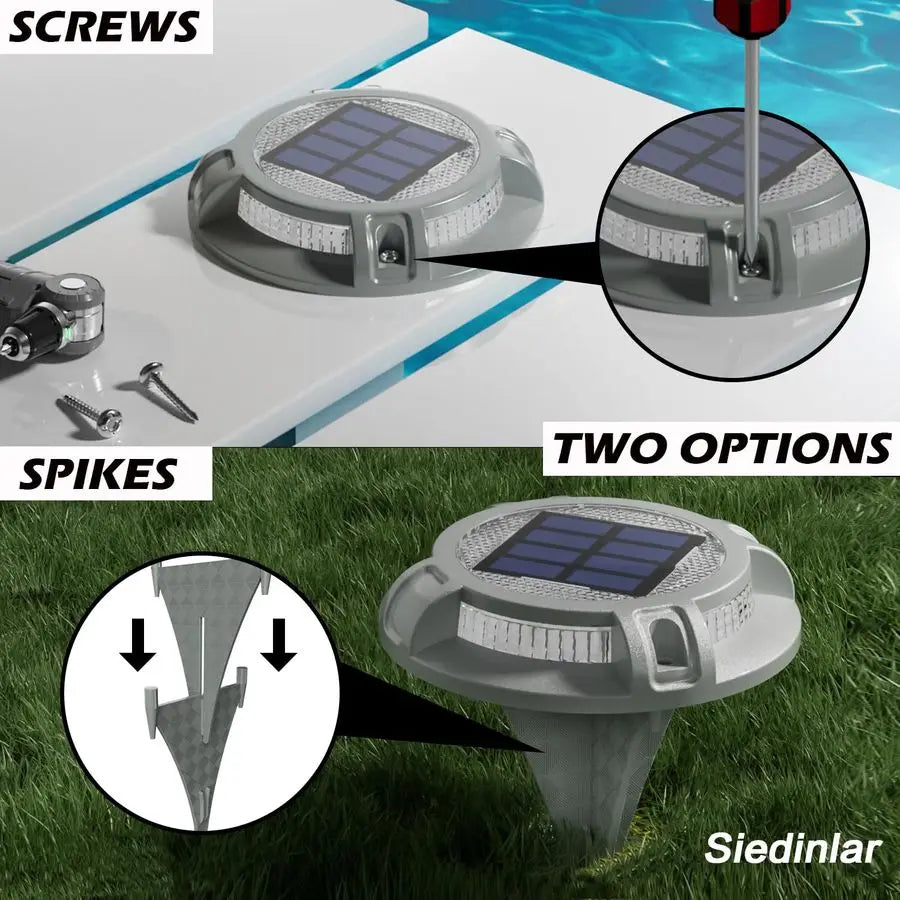 Solar Driveway Lights 40 LEDs Waterproof Pathway Markers 4 Modes