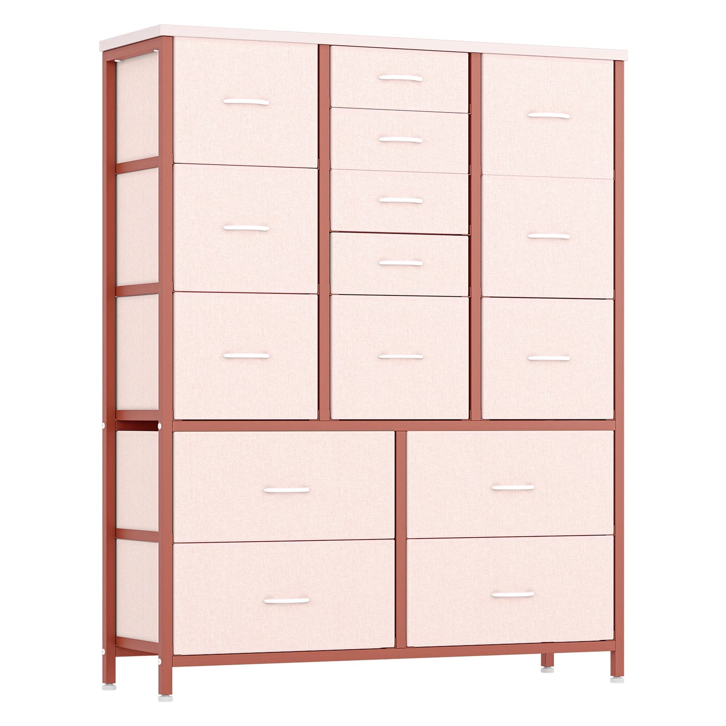 HiMISS 15 Drawer Dresser For Bedroom Space Saving Fabric Storage