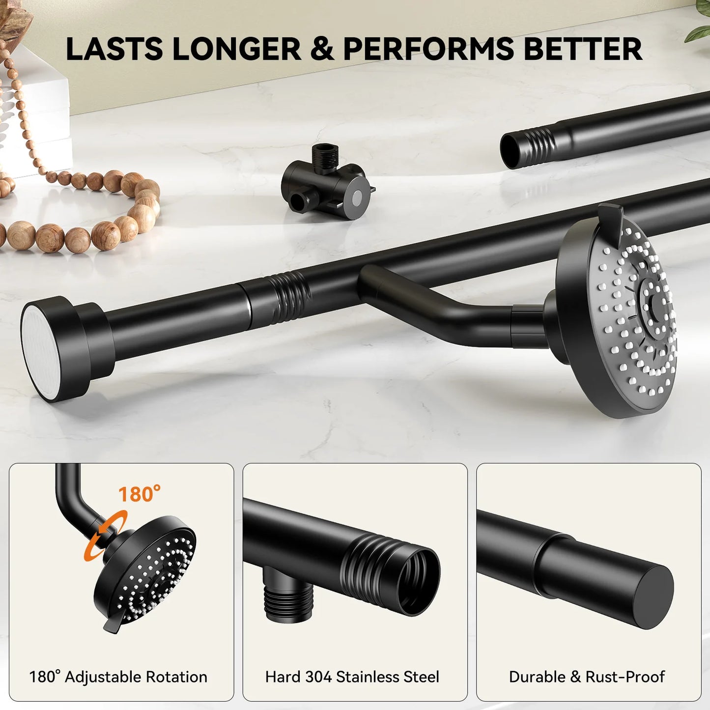 Tandem Shower Heads For Couples Dual High Pressure System