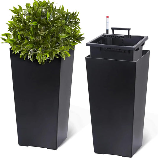 HobbyLane Indoor Outdoor Planter With Shelf Insert Pots
