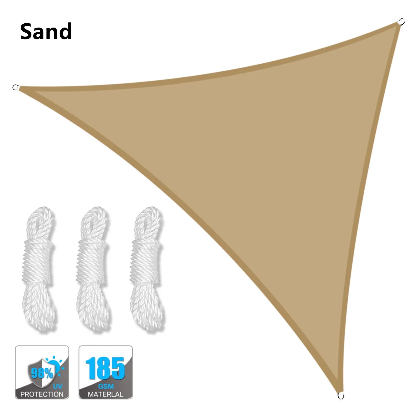 Waterproof Triangle Shade Sail Canopy for Outdoor Patio and Pool